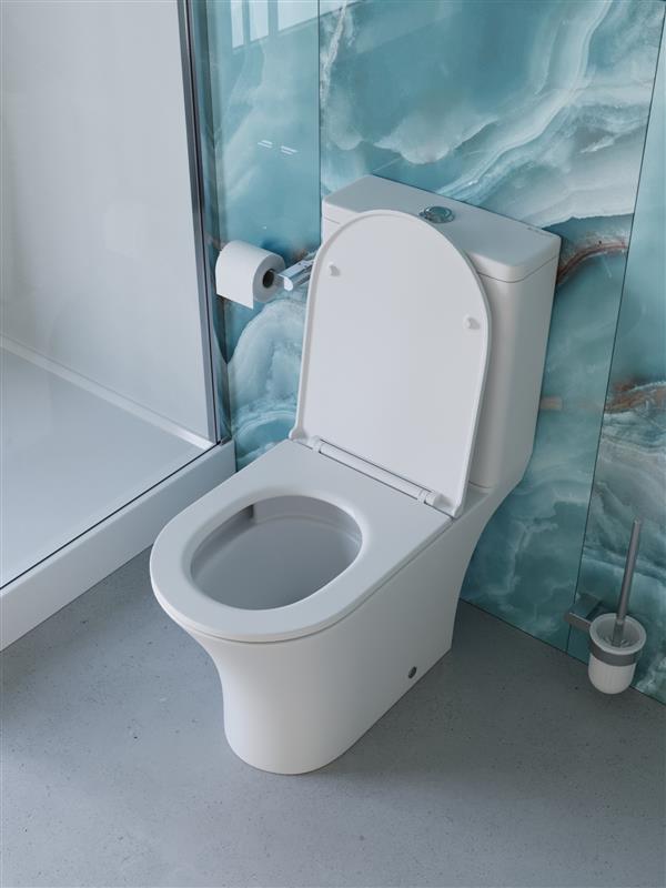 Унитаз-компакт BelBagno ACQUA-TOR BB2801CP-TOR/SC + BB2801T безободковый с сиденьем и смывом TORNADO 