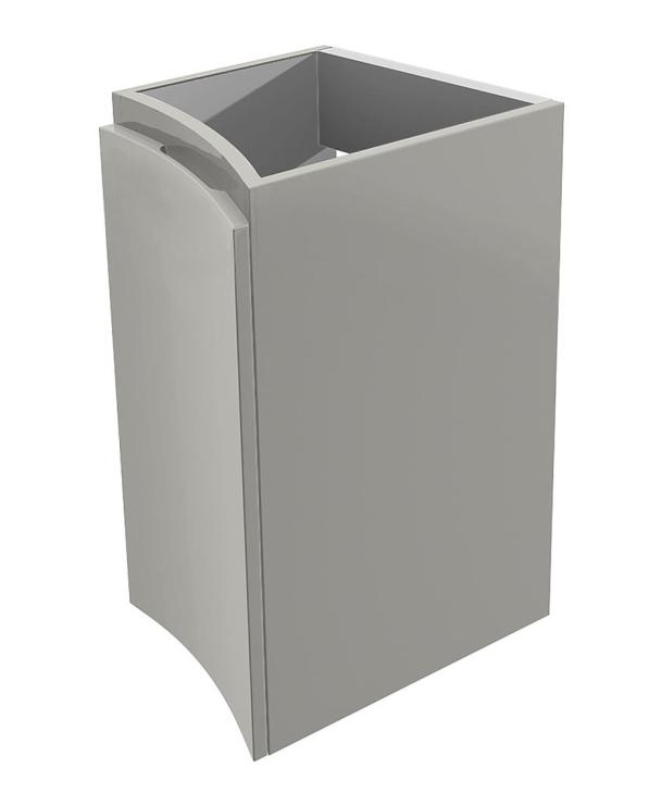 купить Шкафчик подвесной левосторонний с одной распашной створкой Cezares VAGUE 54856 Grigio lucido 