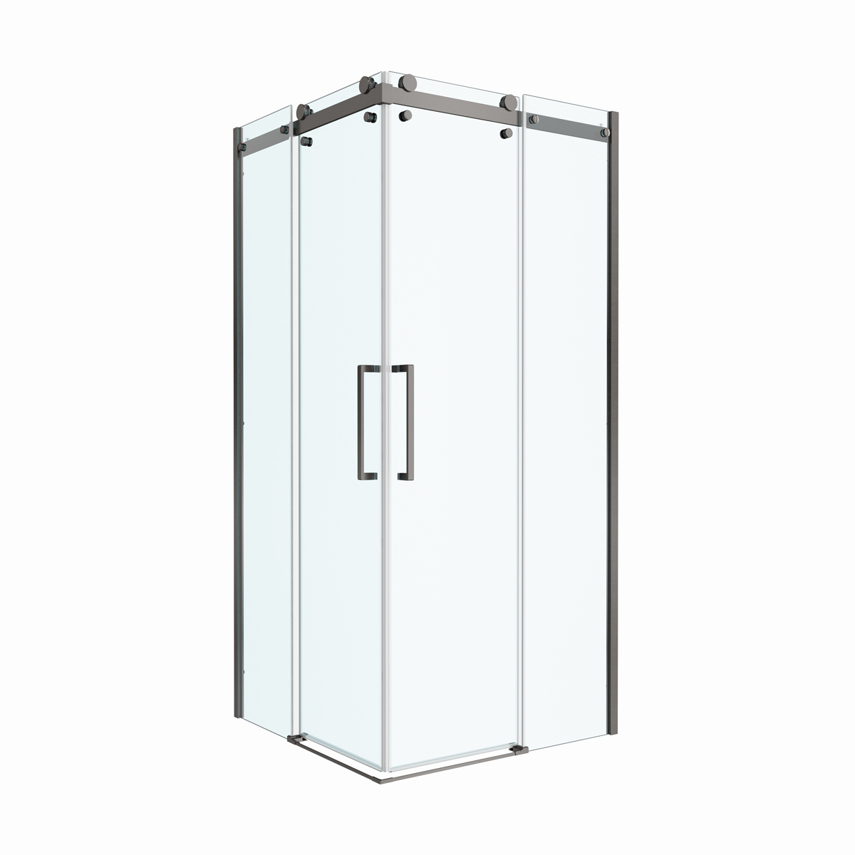 Душевой уголок BelBagno MARINO-2-A-2-90-C-GM 90х90см профиль оружейная сталь, стекло прозрачное