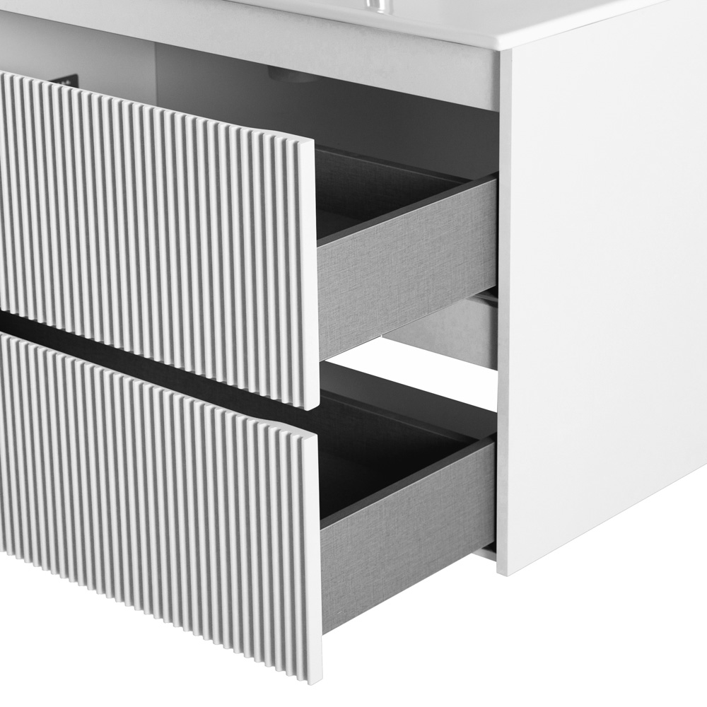 Тумба с раковиной подвесная BelBagno UNO-1200-2C-SO-BO Bianco Opaco, раковина белая BB-8099-120