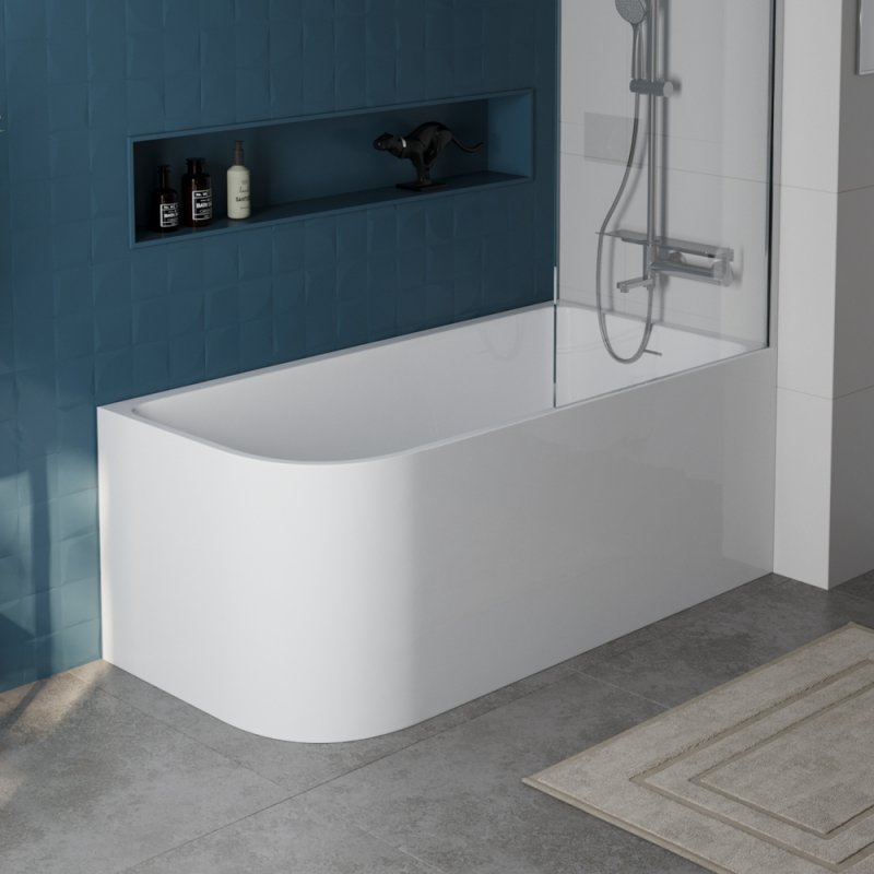 купить Асимметричная угловая акриловая ванна  BelBagno BB712-1500-730-R 
