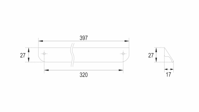 Мебельная ручка CEZARES RS156BL.3/320 