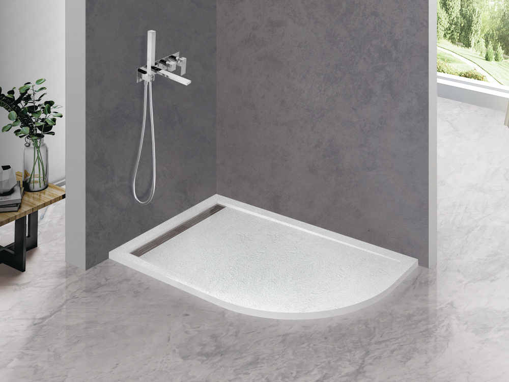 купить Поддон из искусственного мрамора 120х80 левосторонний CEZARES TRAY-AS-RH-120/80-30-W-L без сифона 