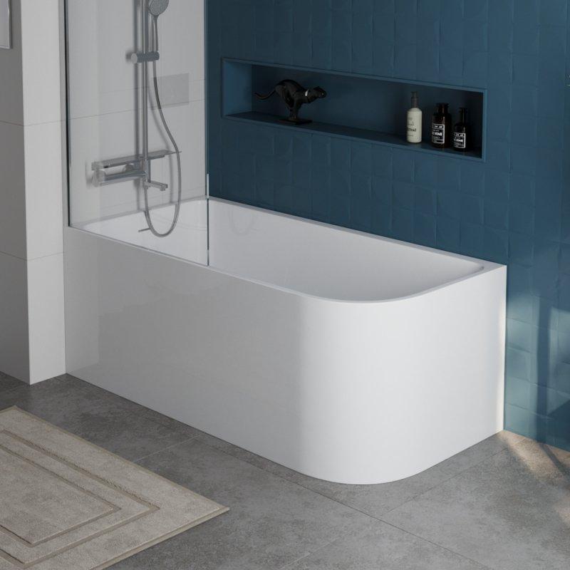 купить Асимметричная угловая акриловая ванна BelBagno BB712-1700-730-L 