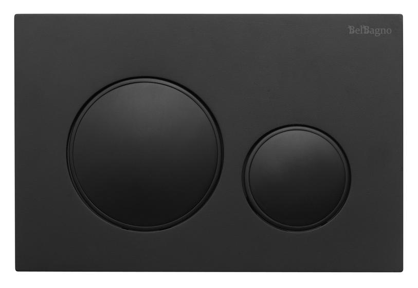 купить Кнопка смыва BelBagno BB-17C-NERO.M цвет чёрный матовый 