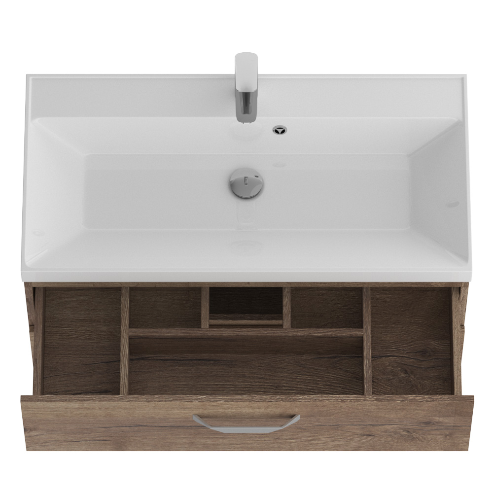 База под раковину подвесная с двумя выкатными ящиками BelBagno AURORA-900-2C-SO-RT