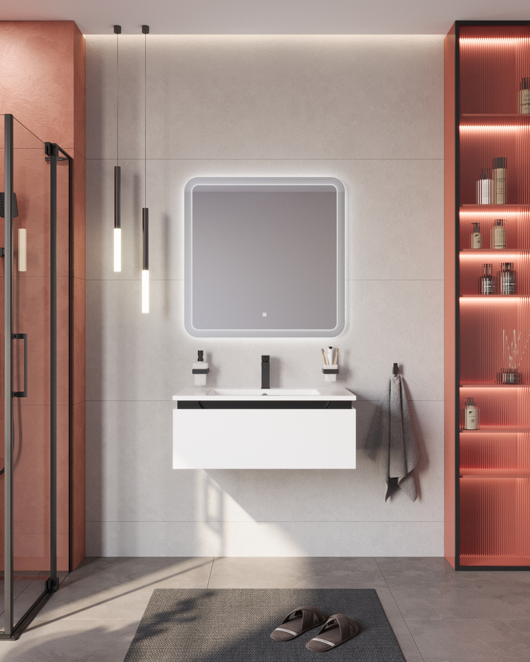 Мебель для ванной Cezares SLIDER 80 Bianco Opaco SLIDER-800-1C-SO-BO