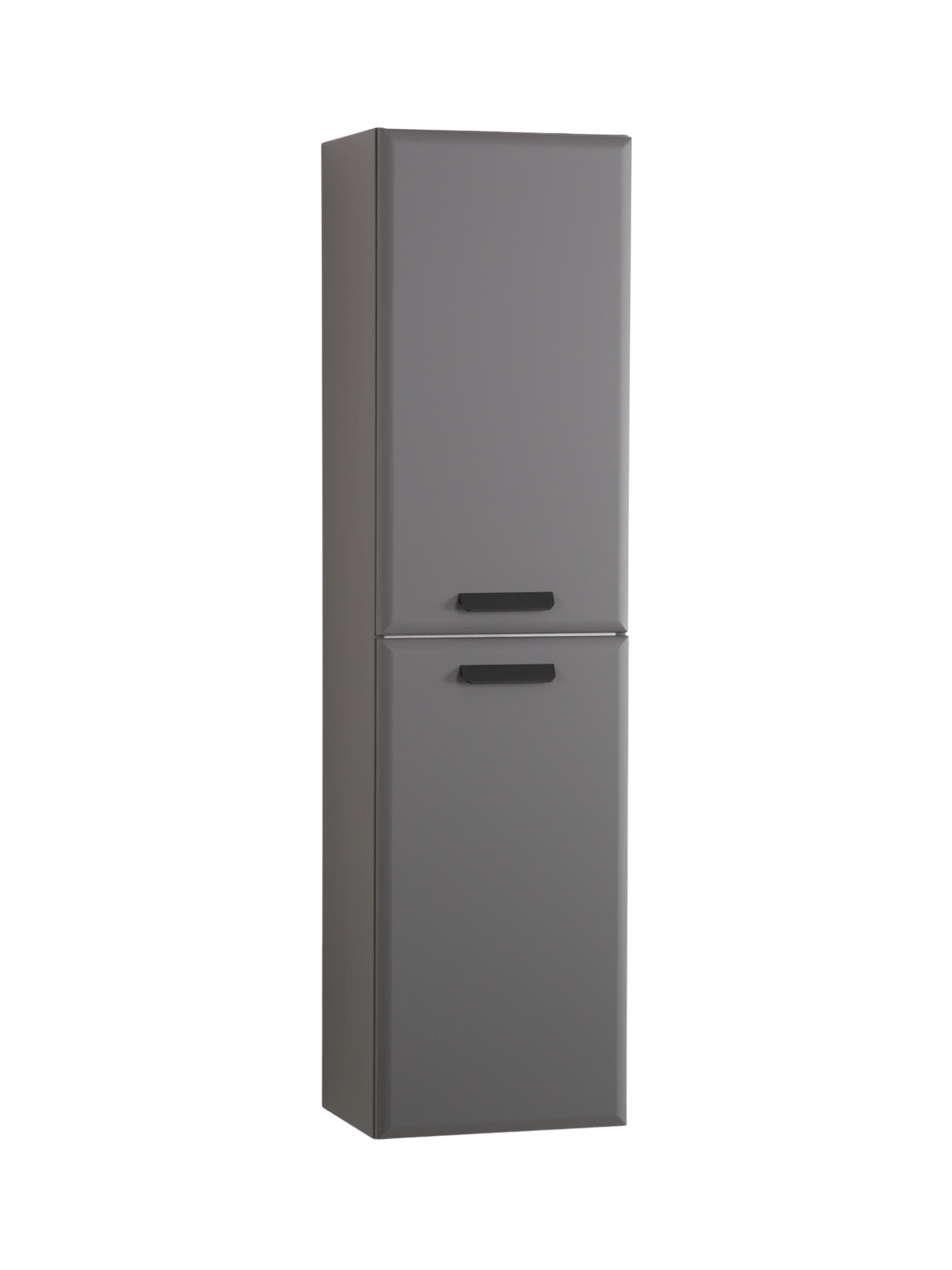 Пенал подвесной Cezares ECO-CER-N-1500-2A-SC-GSO-P темно-серый матовый с ручками RS156BL.3/96 матовый чёрный