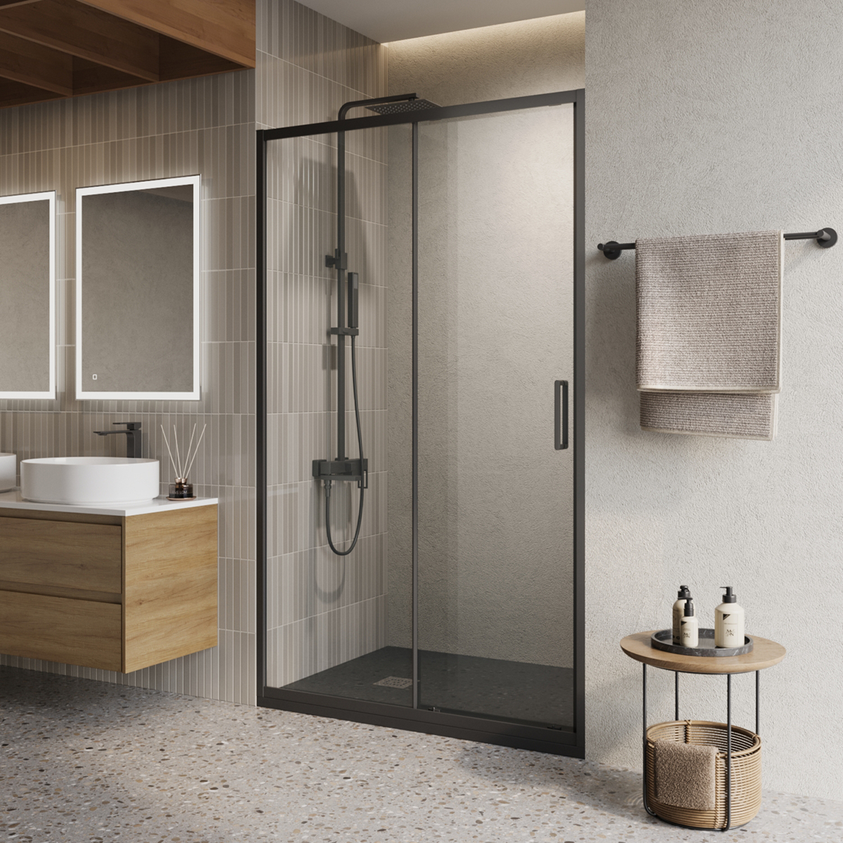 купить Дверь в проём BelBagno LUCE-BF-1-120-C-NERO 