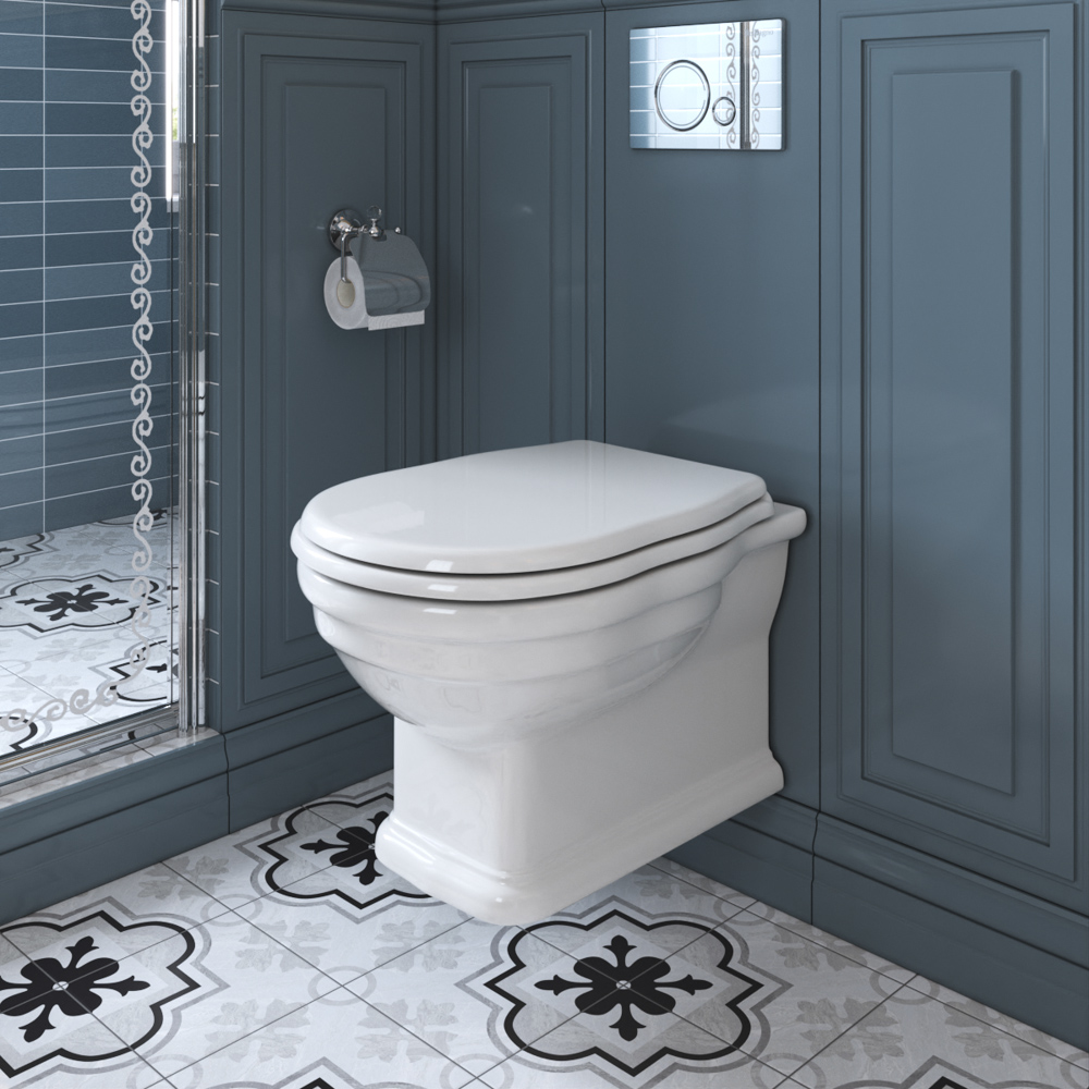 купить Унитаз подвесной BelBagno BOHEME BB115CH/BB115SC безободковый с сиденьем  