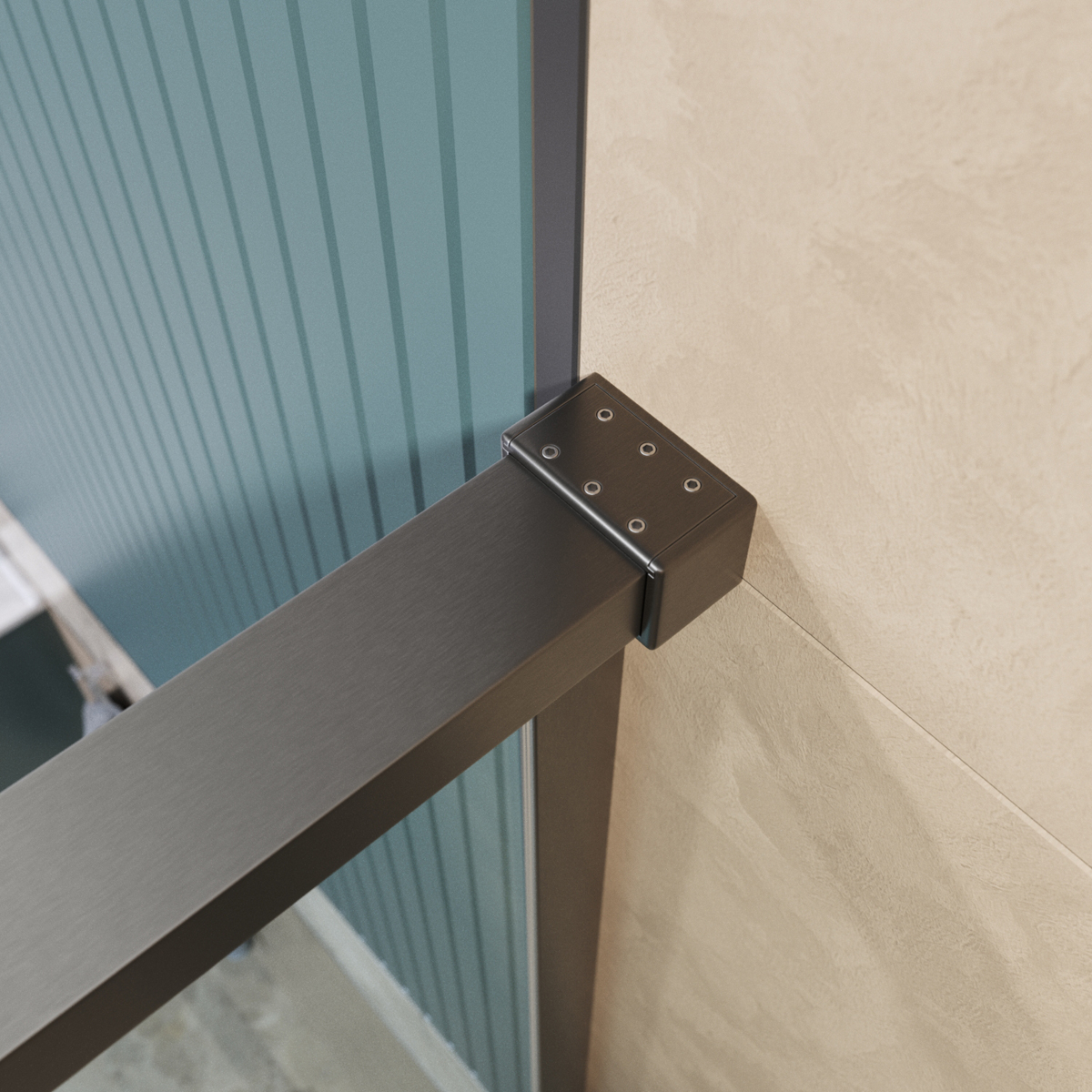 Душевая дверь шириной 100см BelBagno SOFT_CLOSE-1-BF-1-100-C-GM профиль оружейная сталь, стекло прозрачное