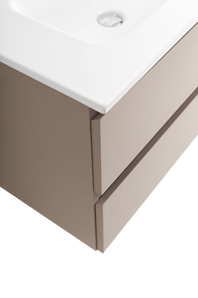 Тумба с раковиной подвесная BelBagno KRAFT-700-2C-SO-CO Бежевый матовый, раковина белая BB700ETL