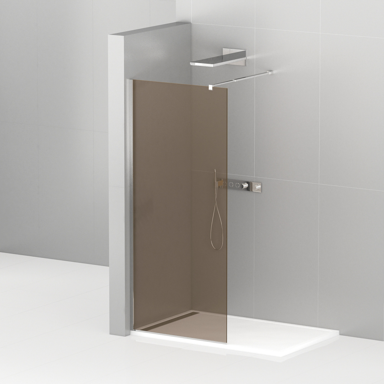Душевая перегородка Cezares LIBERTA-L-1-110-BR-Cr