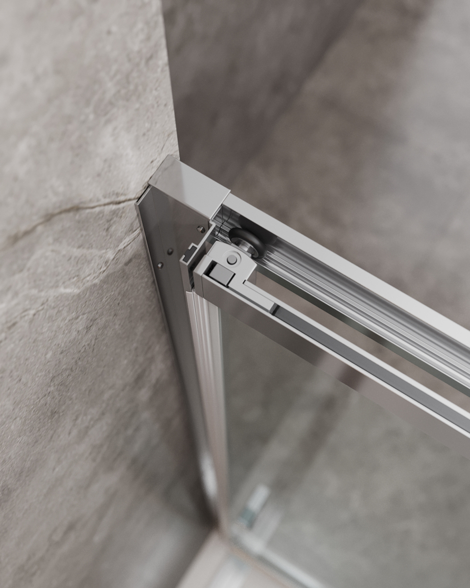 Душевая дверь CEZARES MOLVENO-BF-3-100-C-Cr-IV, 100х195, профиль хром, стекло прозрачное