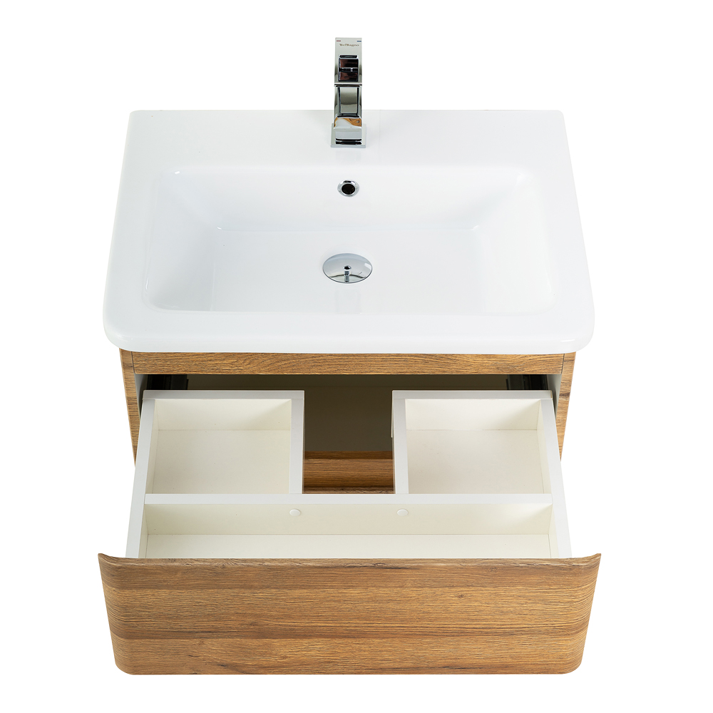 Тумба подвесная с керамической раковиной BelBagno ALBANO-CER-500-2C-SO-RR
