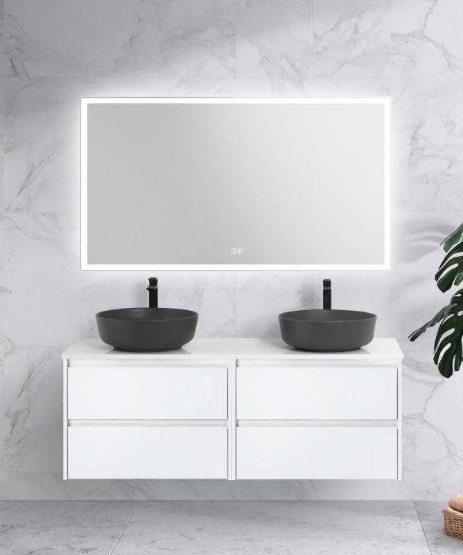 Мебель для ванной комнаты со столешницей BelBagno KRAFT-1400 Bianco Opaco
