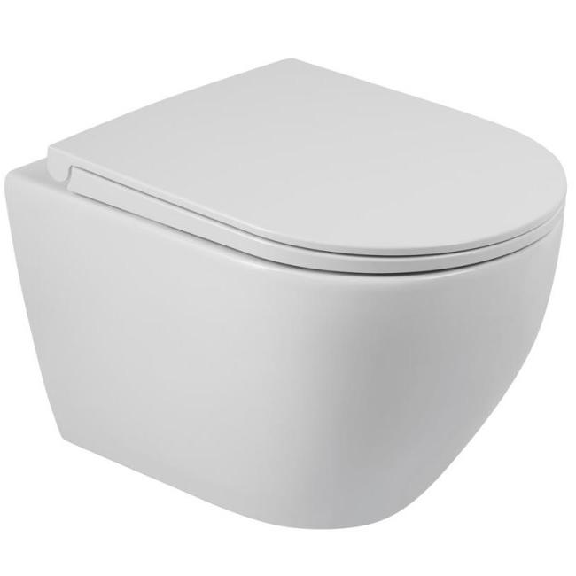 купить Унитаз подвесной Cezares STYLUS CZR-513-TH-R безободковый с сиденьем BelBagno BB902SC 