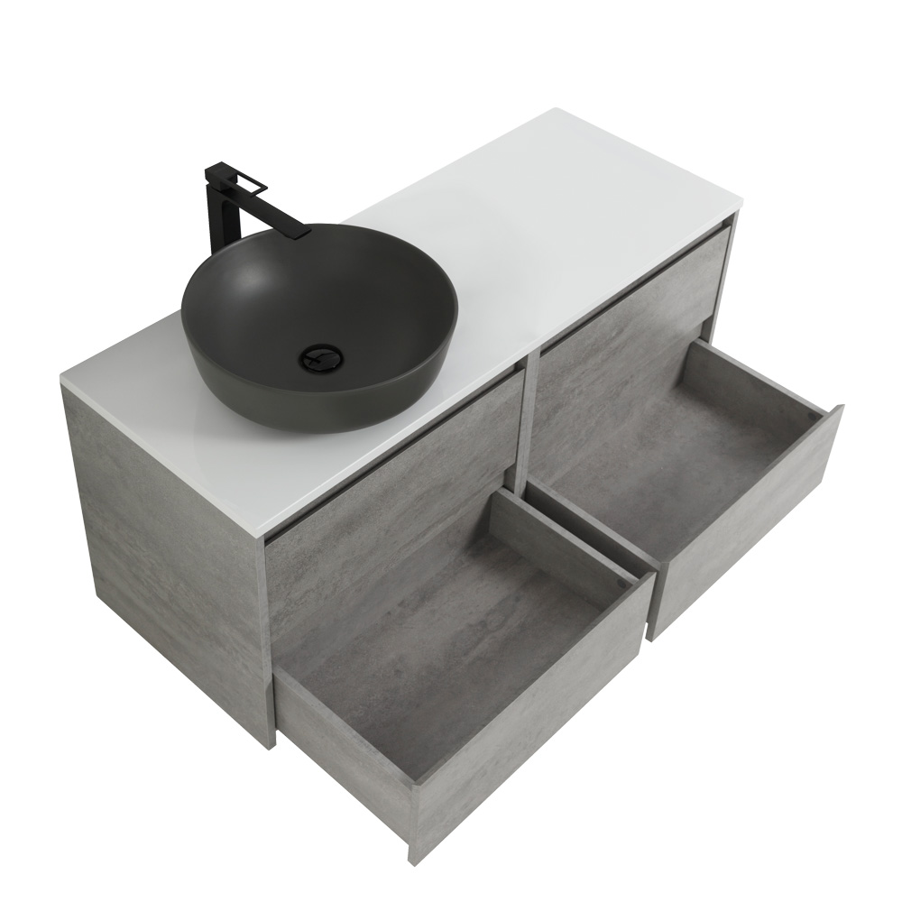 Мебель для ванной комнаты со столешницей BelBagno KRAFT-1200 Cemento Grigio