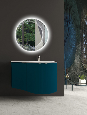 Мебель для ванной комнаты CEZARES RIALTO 104 см правосторонняя Blu petrolio 55172 + 55172=8