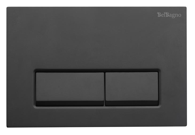 Кнопка смыва BelBagno BB-15R-NERO.M цвет чёрный матовый