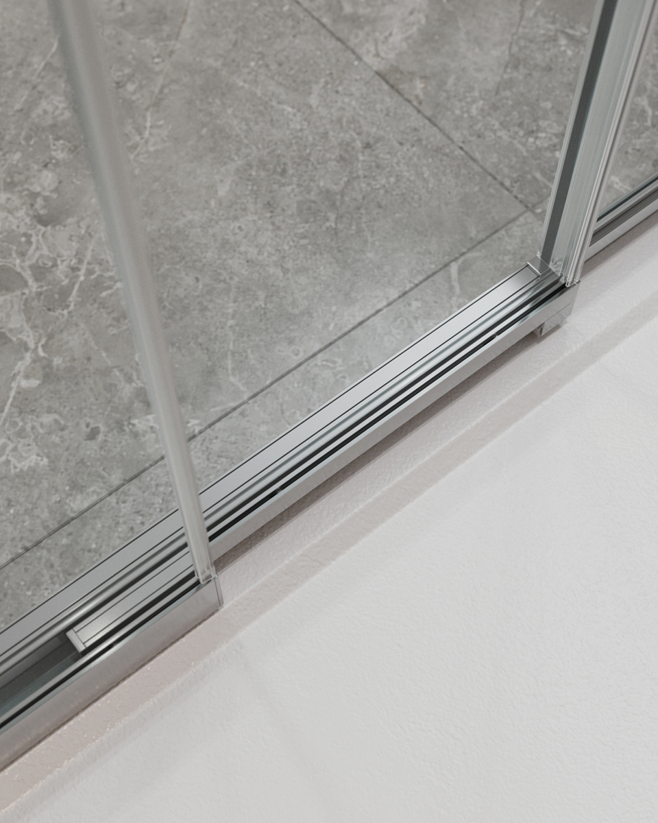 Душевой уголок Cezares MOLVENO-AHF-31-90/100-C-CR-IV, 90х100х195, профиль хром, стекло прозрачное