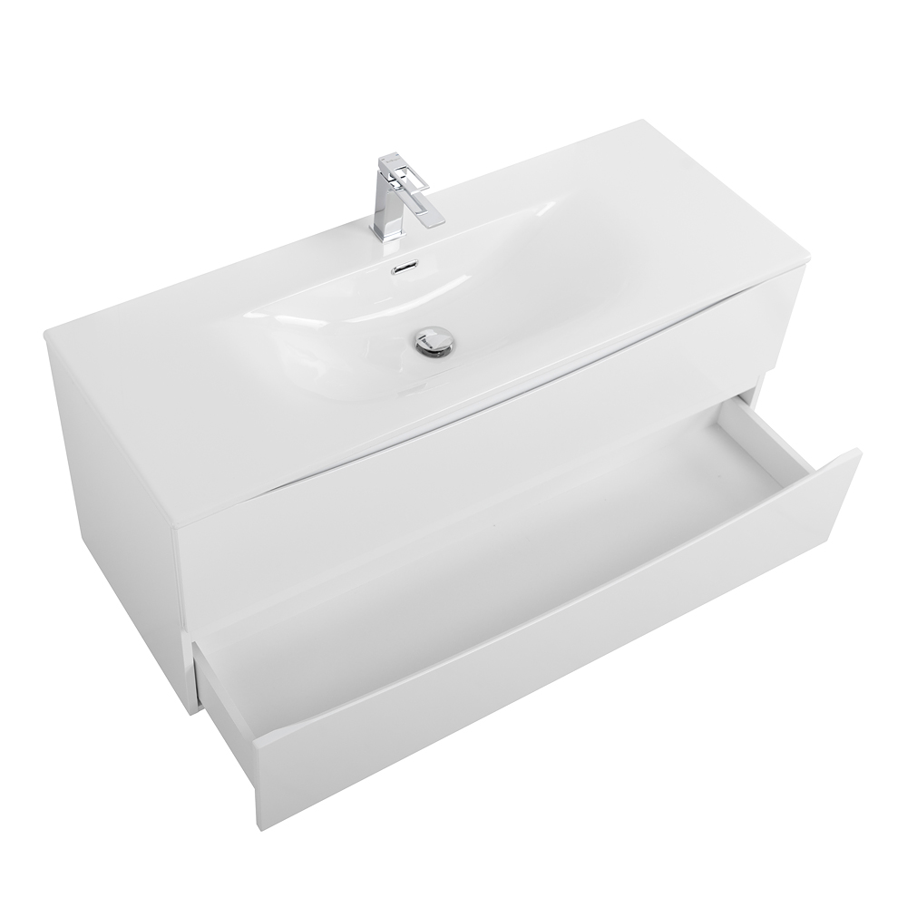 Тумба с раковиной подвесная BelBagno MARINO-CER-N-1200-2C-SO-BO-P Bianco Opaco, раковина белая BB-8099-120