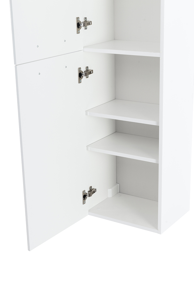 Пенал подвесной Cezares ECO-1500-2A-SC-BL белый глянец с ручками RS156SG.3/96 cатиновое золото