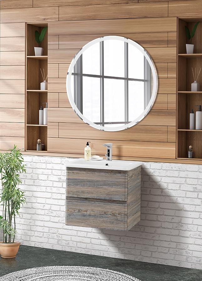 купить Тумба подвесная с керамической раковиной BelBagno ALBANO-CER-600-2C-SO-PS 