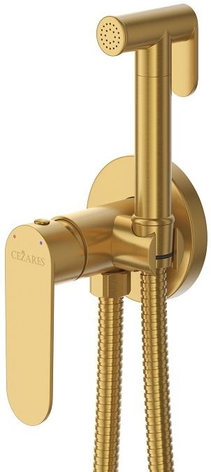 купить Встроенный смеситель Cezares STYLUS-DIF-BORO с гигиеническим душем, брашированное золото 