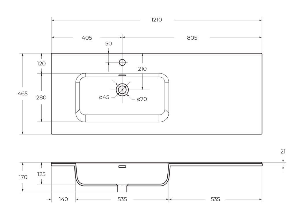 купить Раковина керамическая BelBagno BB1200ETL-L 