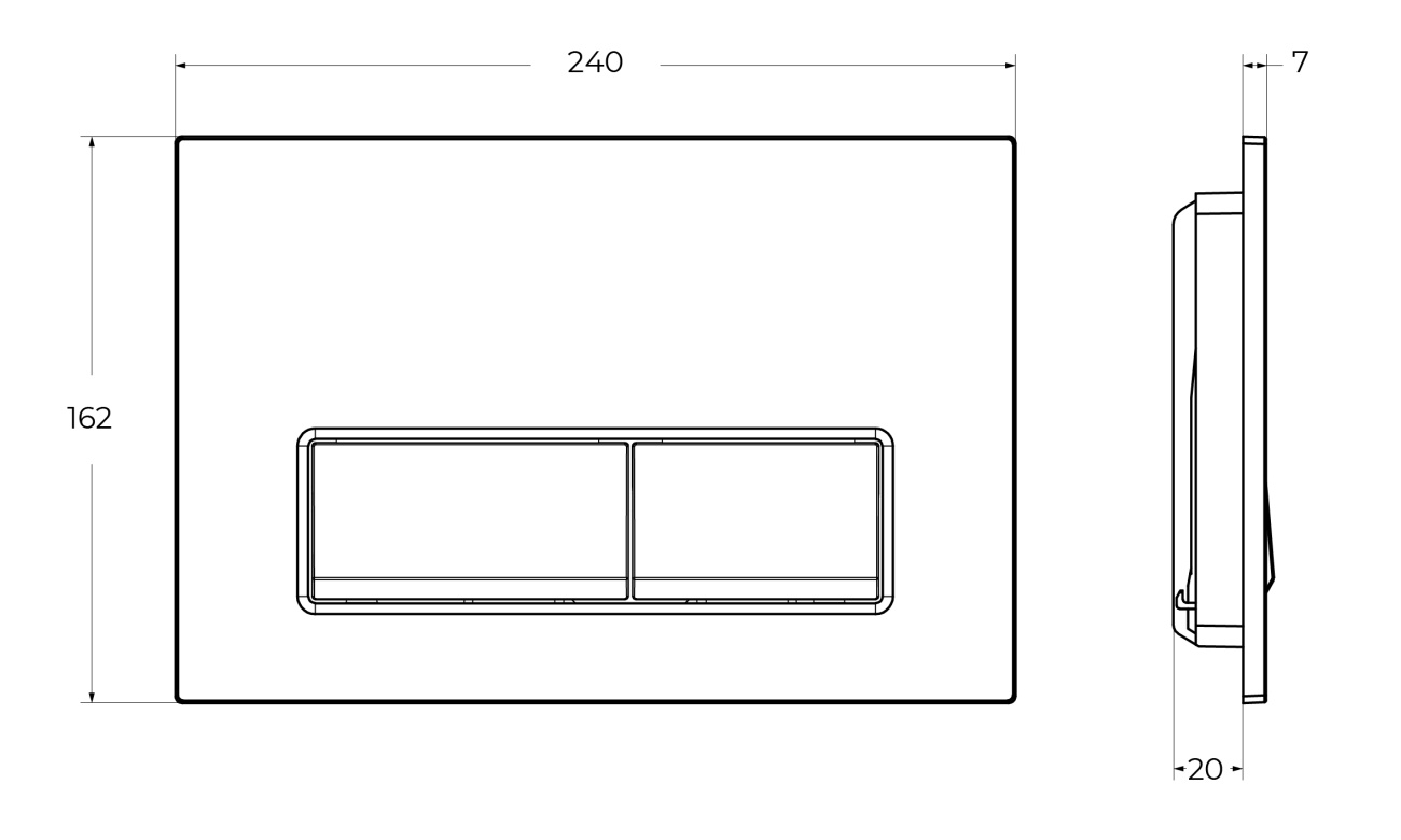 Кнопка смыва BelBagno BB-15R-BL цвет белый глянец