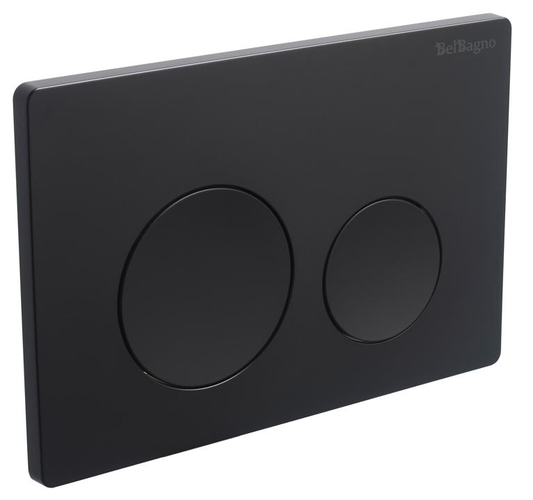 Кнопка смыва BelBagno BB-03C-NERO.M цвет чёрный матовый