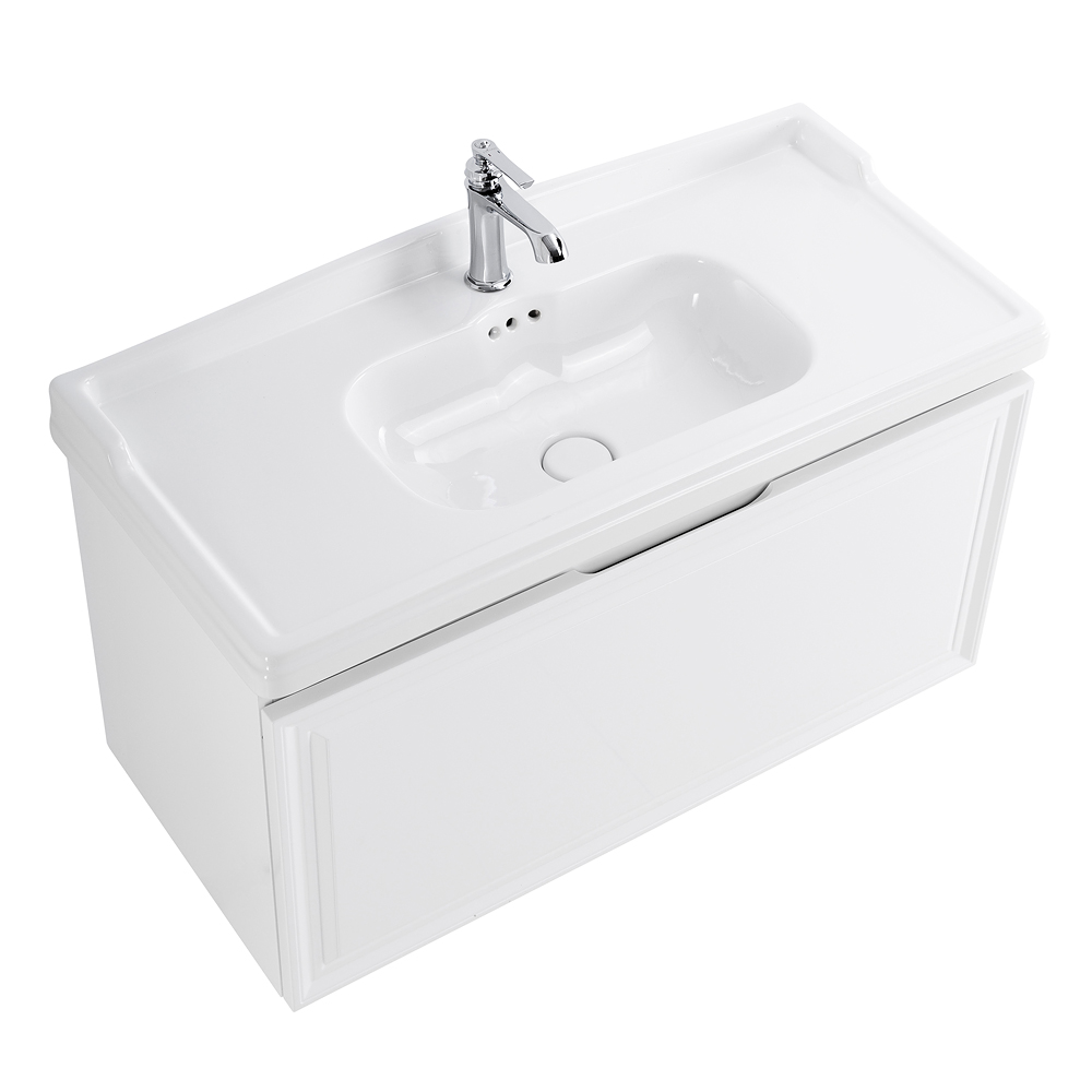 Мебель для ванной комнаты подвесная CEZARES GIUBILEO-1000-1C-SO-BL 100см Bianco Lucido 