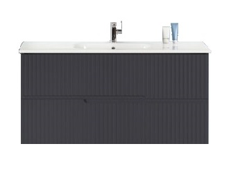 Мебель для ванной комнаты подвесная Cezares DUET-800-2C-SO-GR-P 80см Grafito