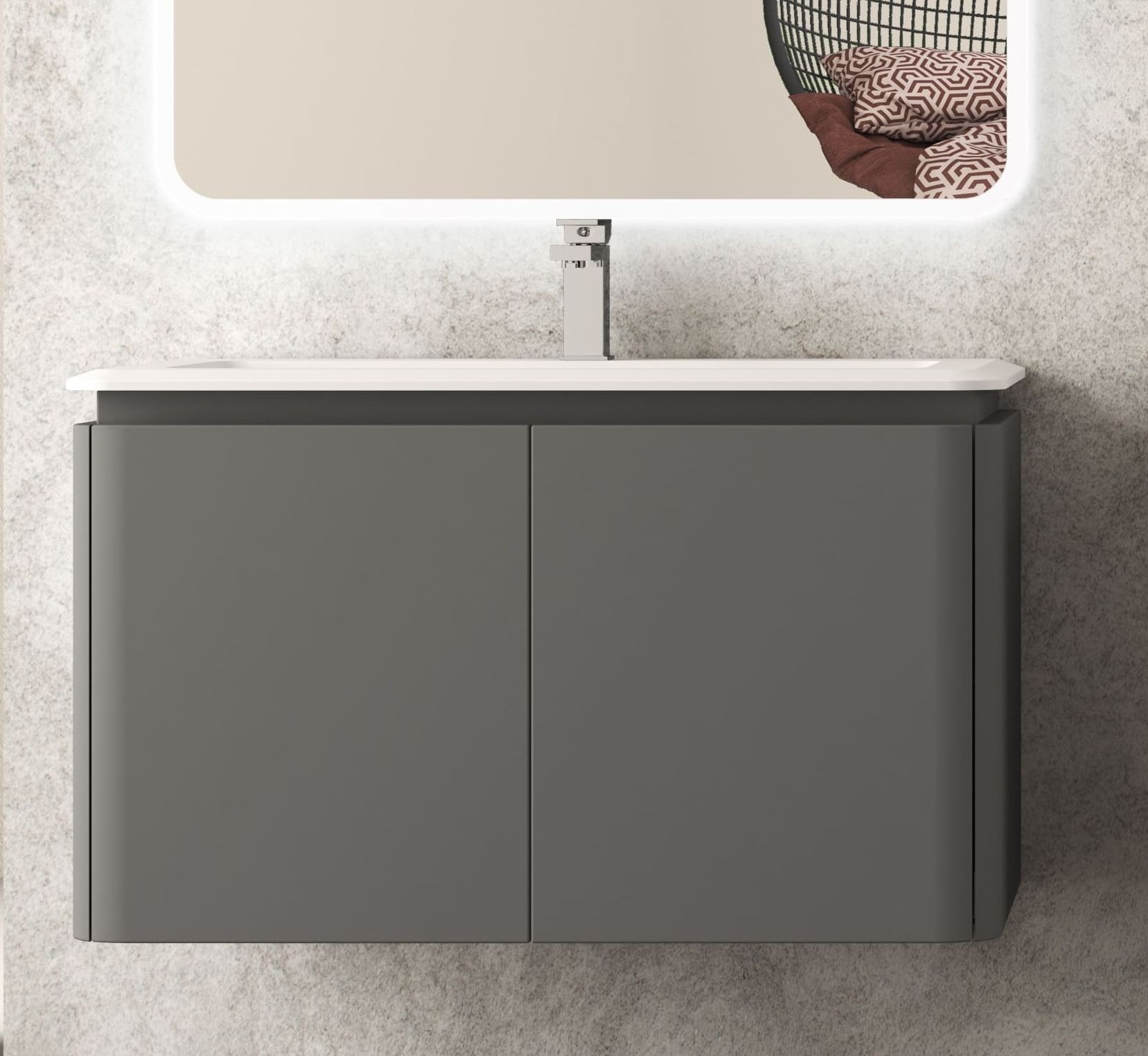 купить Мебель для ванной комнаты CEZARES STYLUS 95 см Grigio nuvola 55229 + 55264 