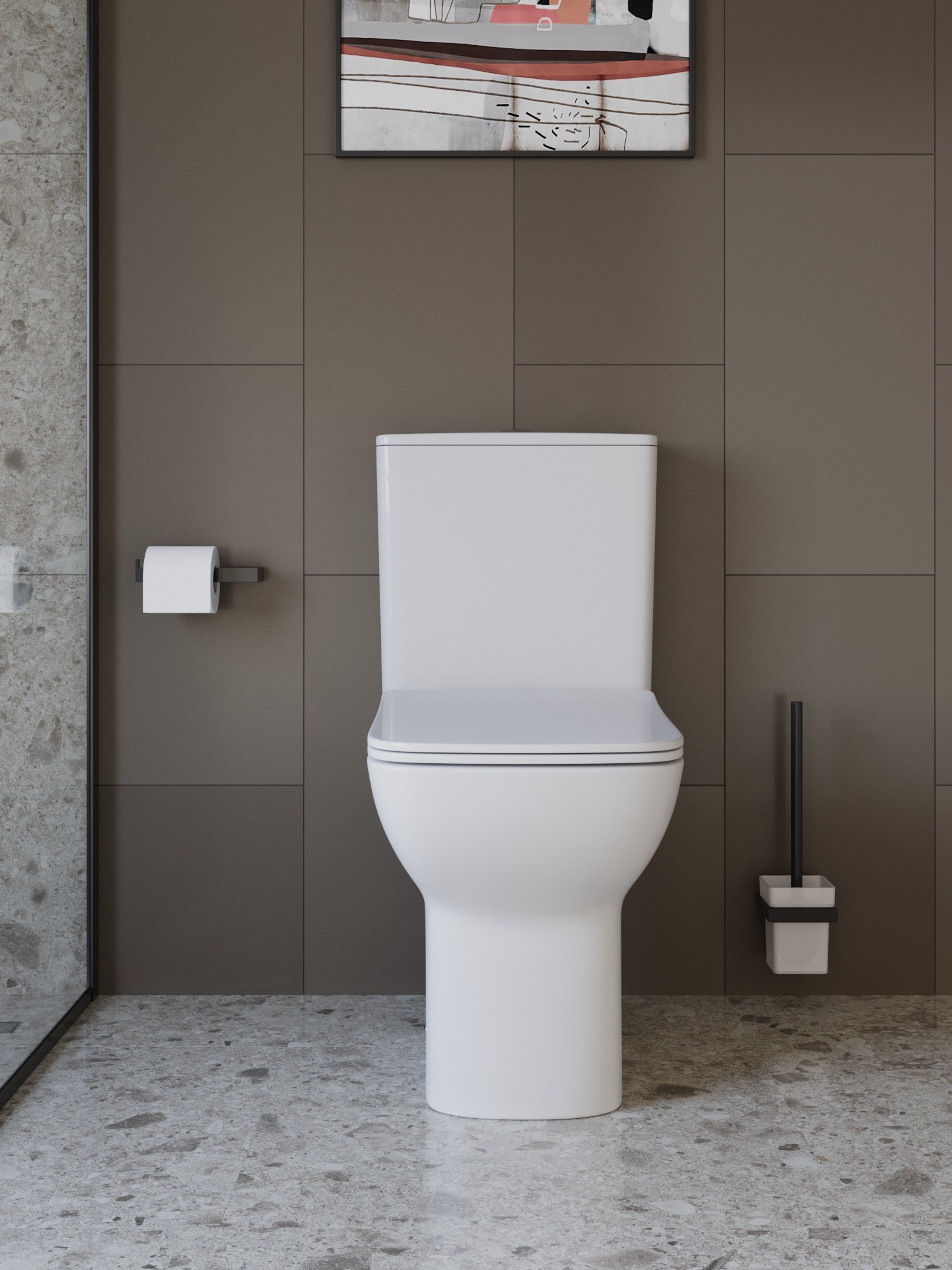 Унитаз-компакт BelBagno ROMANO -TOR BB2803CP/T-TOR/SC с сиденьем и смывом TORNADO