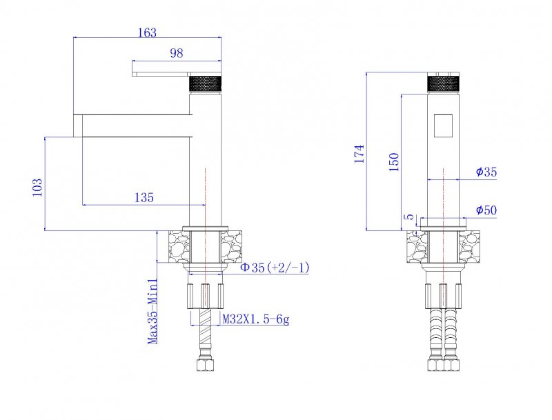 Смеситель BelBagno DELTA DEL2.0-LVM-GM-W0