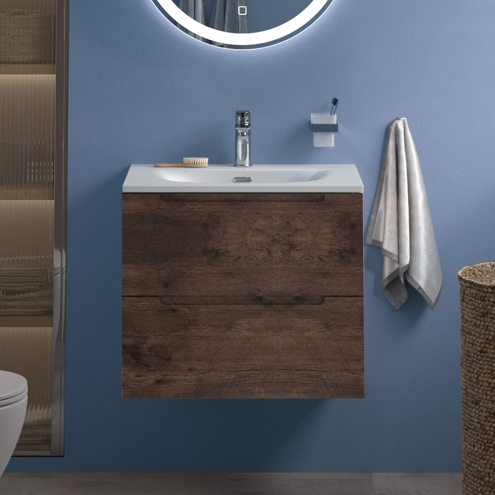 Тумба подвесная с раковиной BelBagno ETNA39-500/390-2C-SO-RW-P+BB-8099-3-50