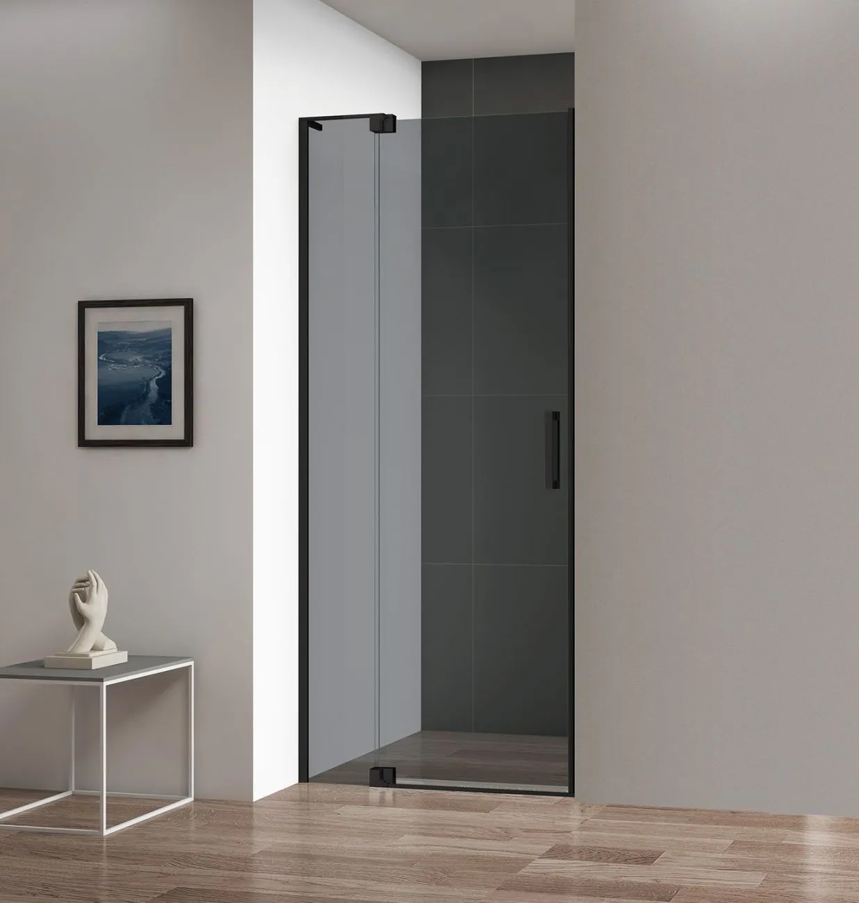 купить Дверь в проём Cezares SLIDER-B-1-80/90-GRIGIO-NERO 