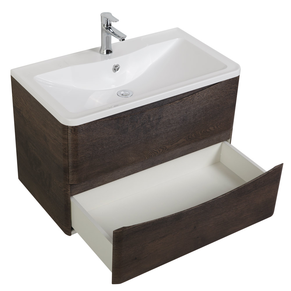 Мебель для ванной комнаты подвесная BelBagno ACQUA-800-2C-SO-RNG 80см Rovere Nature Grigio