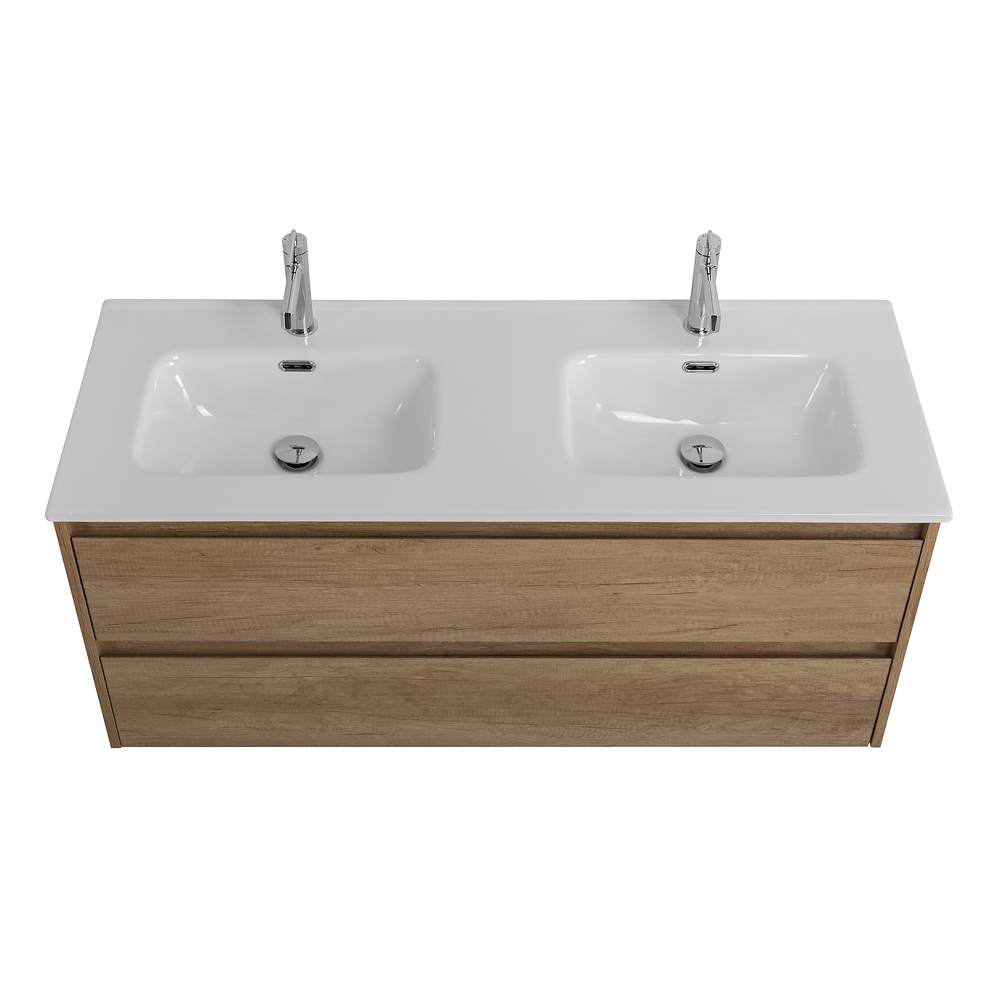Тумба BelBagno KRAFT-1200-2C-SO-2-RNN с 2-й раковиной BelBagno BB1200-2-ETL, Rovere Nebrasca Nature