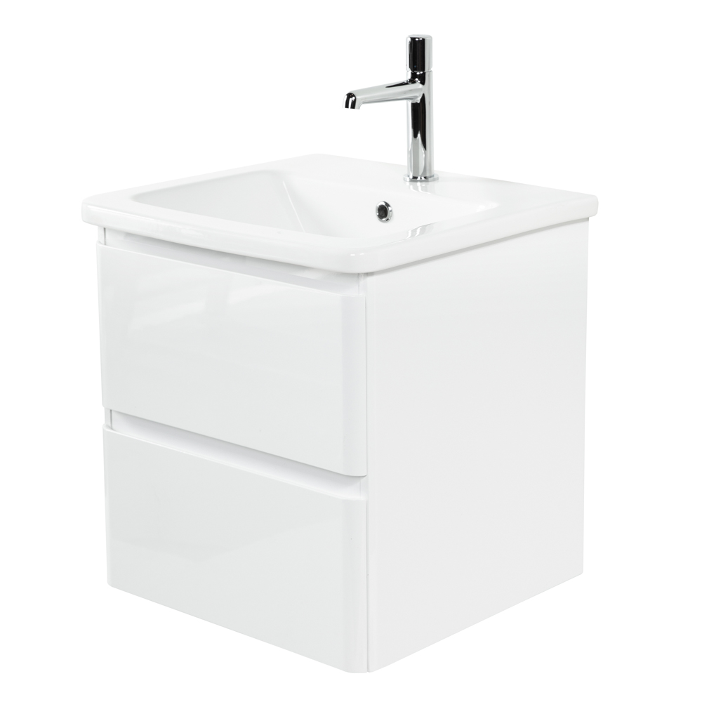 Тумба подвесная с керамической раковиной BelBagno ALBANO-CER-600-2C-SO-BL
