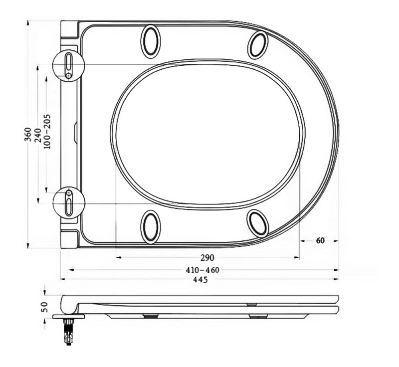 Унитаз подвесной Cezares STYLUS CZR-513-TH-R безободковый с сиденьем BelBagno BB902SC