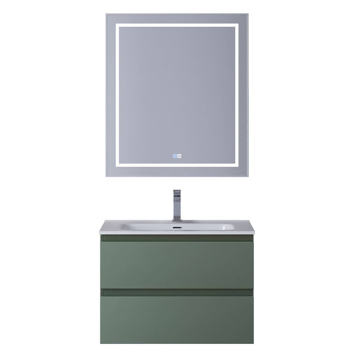 Тумба с раковиной подвесная BelBagno KRAFT-600-2C-SO-VO Еловый матовый, раковина белая BB600ETL