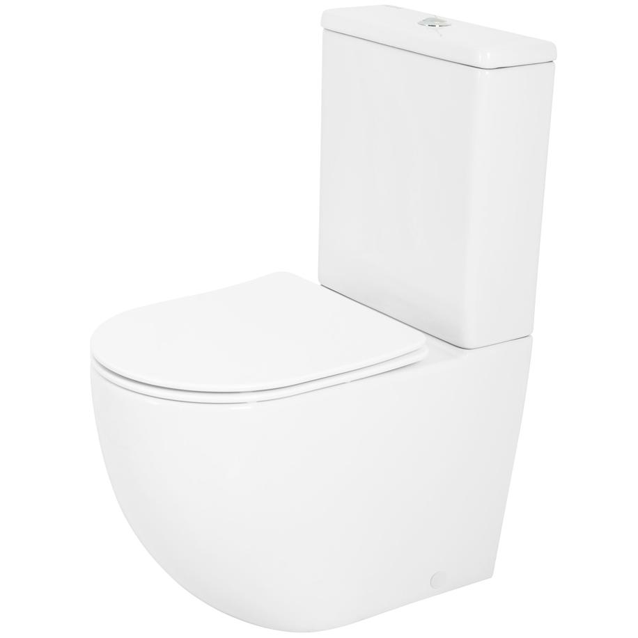 Унитаз-компакт CEZARES STYLUS безободковый CZR-152-CPR с бачком CZR-151-T и крышкой CZR-2316-SC