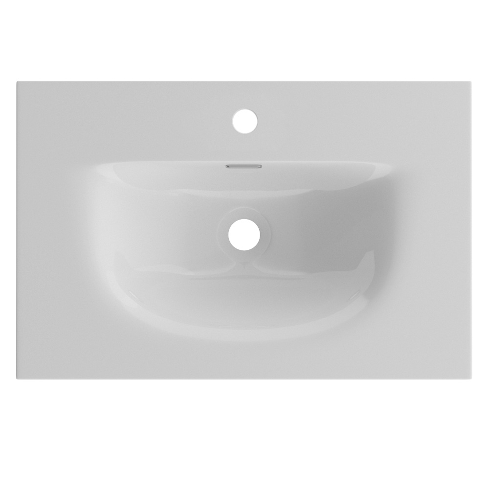 Тумба с раковиной подвесная BelBagno UNO-MINI-500-2C-SO-BO Bianco Opaco, раковина белая BB-8099-3-50