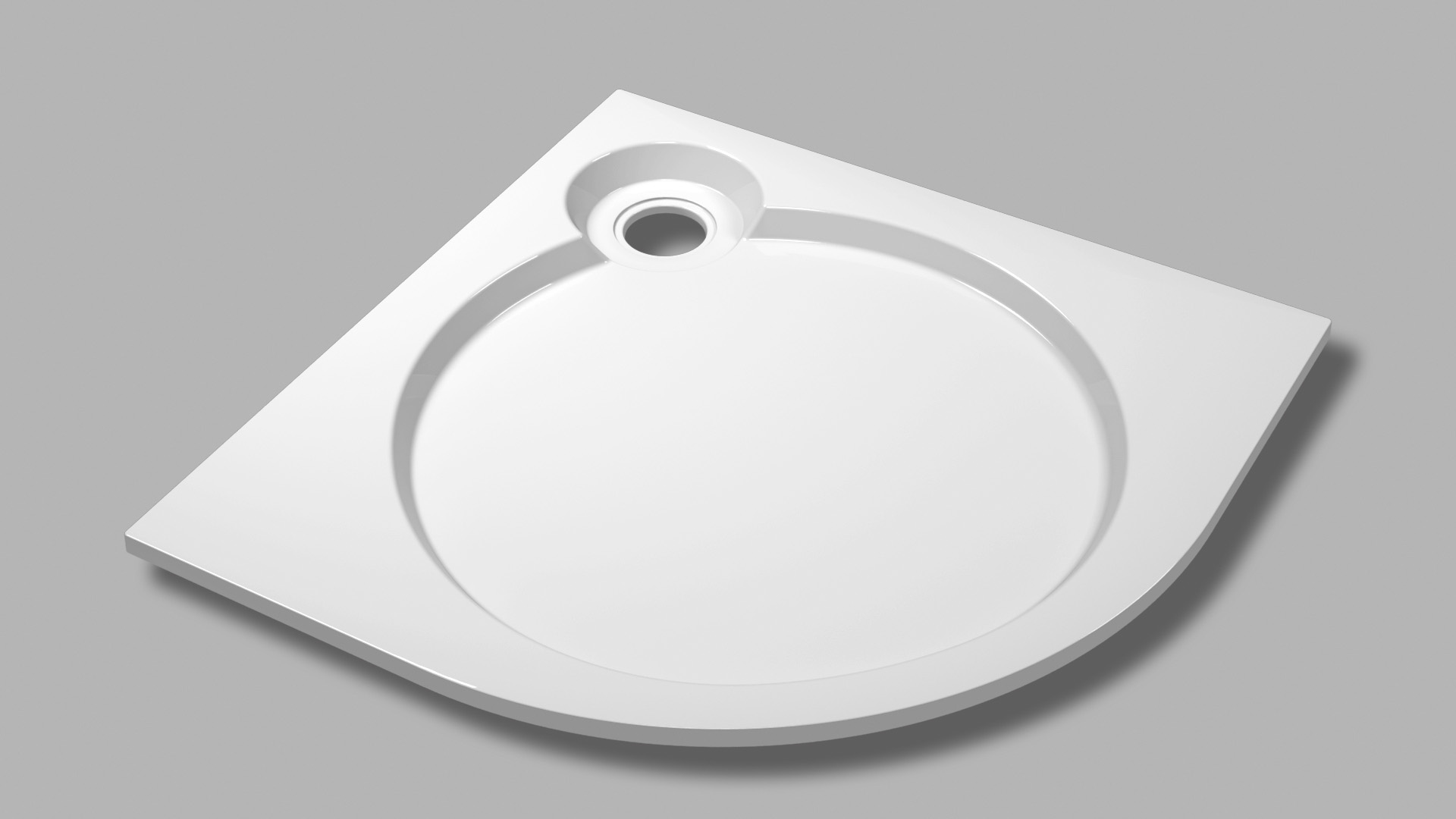 купить Душевой поддон из искусственного мрамора 90х90 Cezares TRAY-S-R-90-550-56-W без сифона 