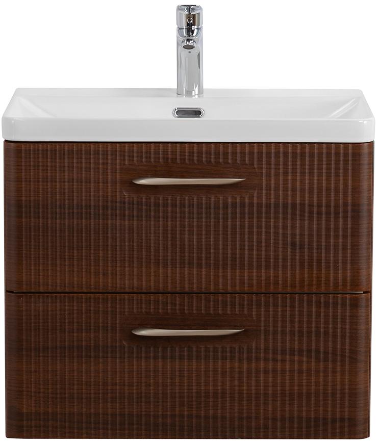 Подвесная тумба с раковиной Belbagno DUE 50 см Noce DUE-500-2C-SO-NOCE-P + BB-8076-3-50