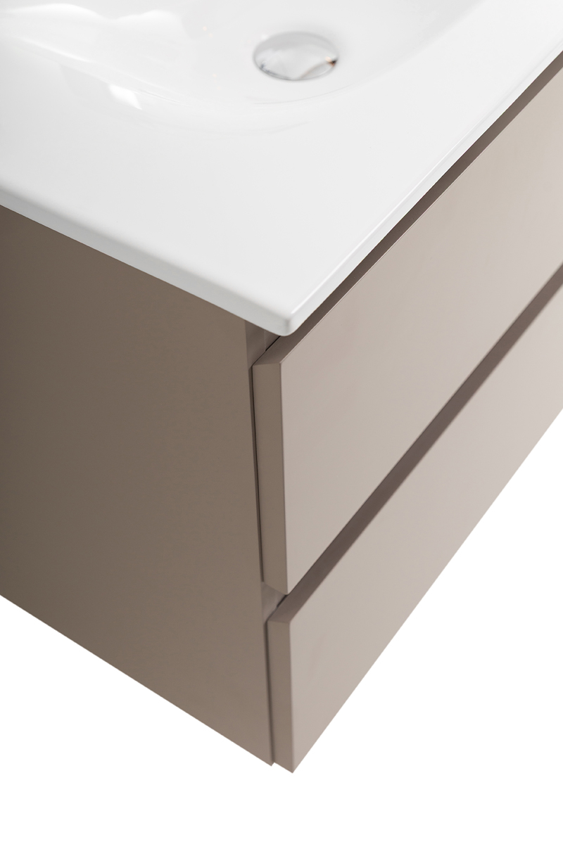 Тумба с раковиной подвесная BelBagno KRAFT-600-2C-SO-CO Бежевый матовый, раковина белая BB-8099-60