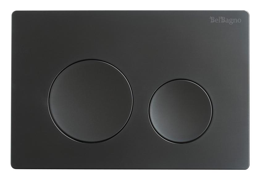 Кнопка смыва BelBagno BB-03C-NERO.M цвет чёрный матовый